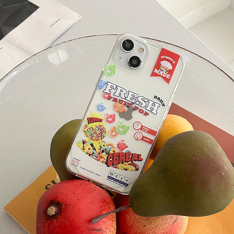 [THENINEMALL] Gummys Cereal Clear Phone Case (3 types)