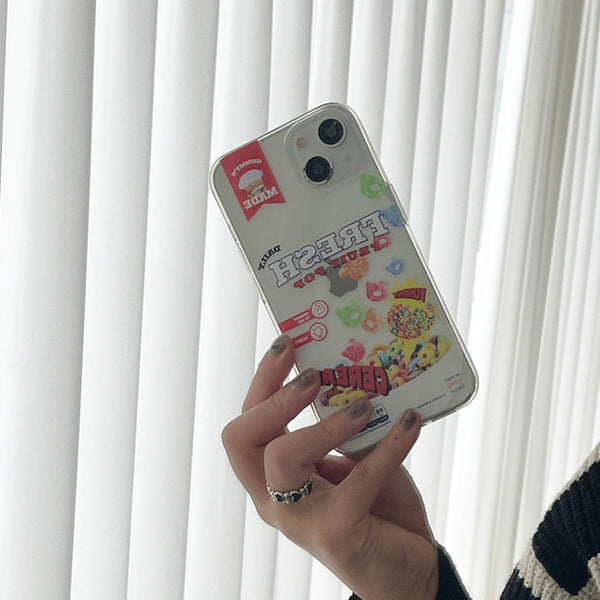 [THENINEMALL] Gummys Cereal Clear Phone Case (3 types)