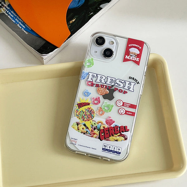 [THENINEMALL] Gummys Cereal Clear Phone Case (3 types)