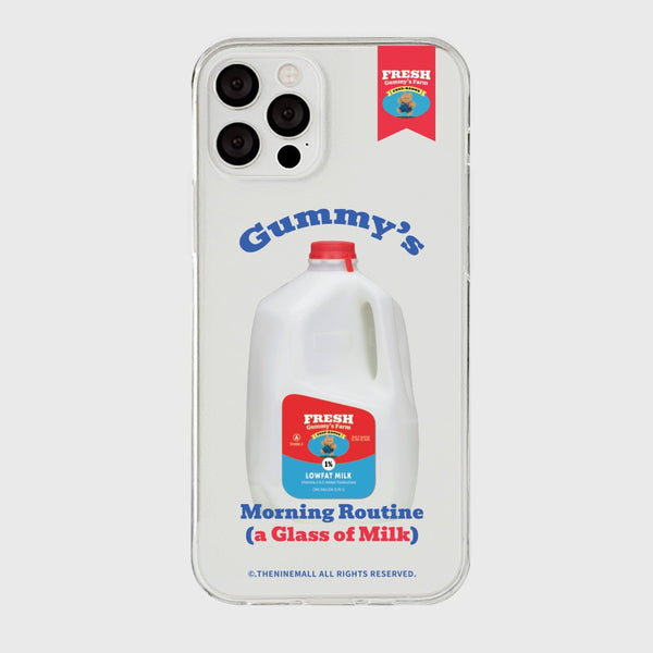 [THENINEMALL] Gummys Milk Clear Phone Case (3 types)