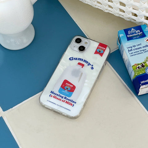 [THENINEMALL] Gummys Milk Clear Phone Case (3 types)