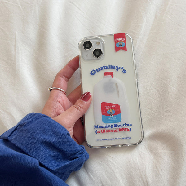 [THENINEMALL] Gummys Milk Clear Phone Case (3 types)