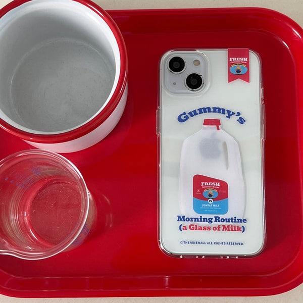 [THENINEMALL] Gummys Milk Clear Phone Case (3 types)