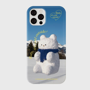 [THENINEMALL] Gummy Snowman Hard Phone Case (2 types)