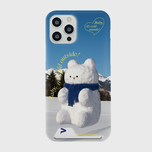 [THENINEMALL] Gummy Snowman Hard Phone Case (2 types)