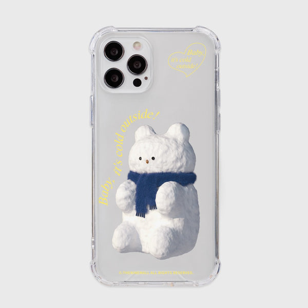 [THENINEMALL] Gummy Snowman Clear Phone Case (3 types)