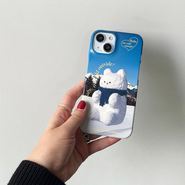 [THENINEMALL] Gummy Snowman Hard Phone Case (2 types)