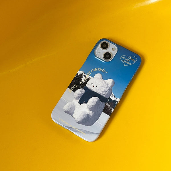 [THENINEMALL] Gummy Snowman Hard Phone Case (2 types)