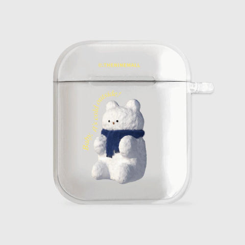[THENINEMALL] Gummy Snowman AirPods Clear Case