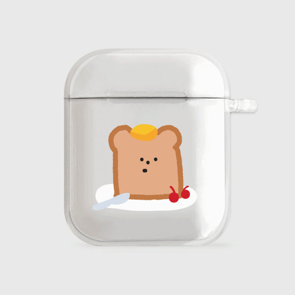 [THENINEMALL] Gummy Toast AirPods Clear Case