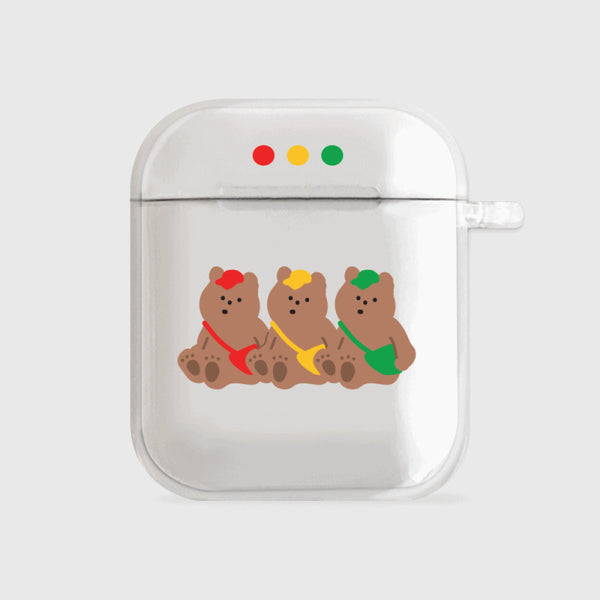 [THENINEMALL] Gummy Traffic Lights AirPods Clear Case