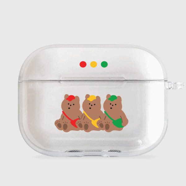 [THENINEMALL] Gummy Traffic Lights AirPods Clear Case