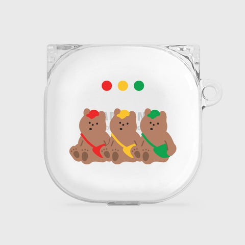 [THENINEMALL] Gummy Traffic Lights Buds Live Clear Case