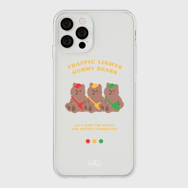 [THENINEMALL] Gummy Traffic Lights Clear Phone Case (2 types)