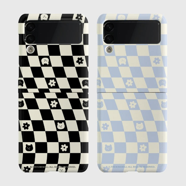 [THENINEMALL] Gummy Wave Checkerboard Hard Phone Case (3 types)