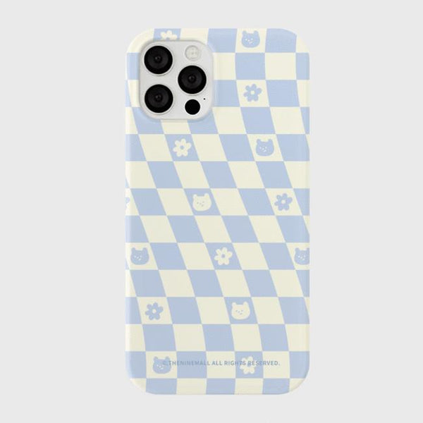 [THENINEMALL] Gummy Wave Checkerboard Hard Phone Case (3 types)