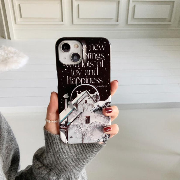 [Mademoment] Happy & Joy Lettering Design Phone Case