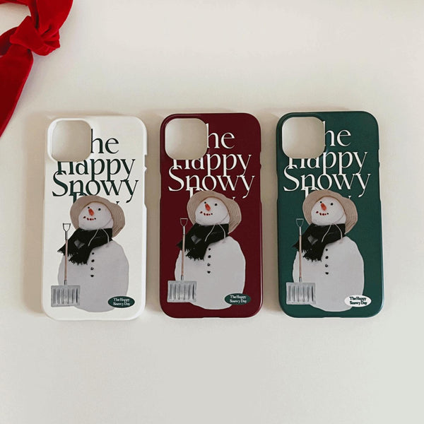 [Mademoment] Happy Snowy Lettering Design Phone Case