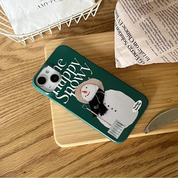 [Mademoment] Happy Snowy Lettering Design Phone Case