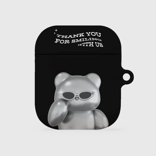 [THENINEMALL] 실버 구미 AirPods Hard Case