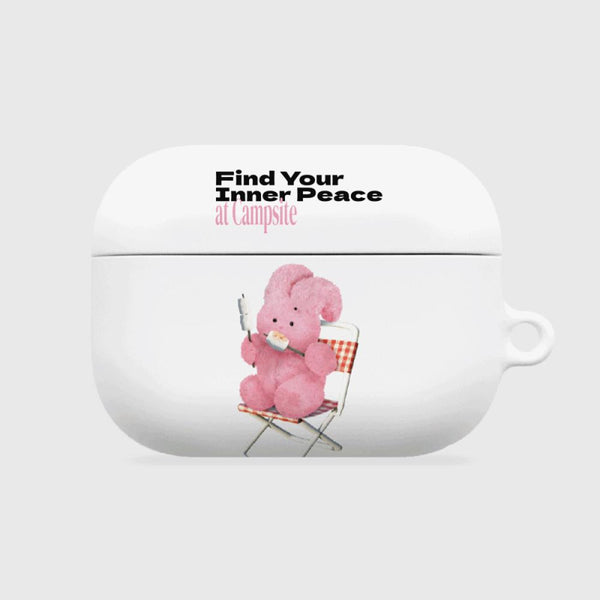 [THENINEMALL] Pink Camping Windy AirPods Hard Case