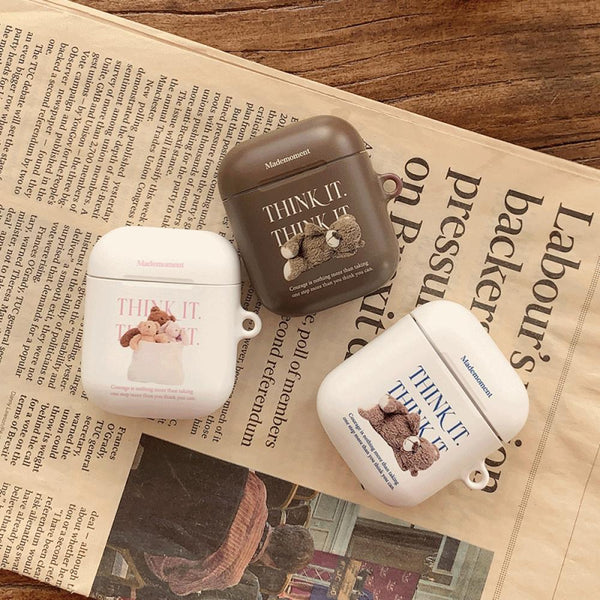 [Mademoment] 띵크 잇 레터링 디자인 Airpods Case