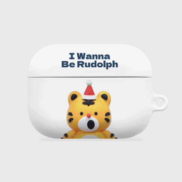 [THENINEMALL] Hey Tiger Wannabe Rudolph AirPods Hard Case