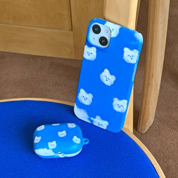 [THENINEMALL] Pattern Cloud Gummy AirPods Hard Case