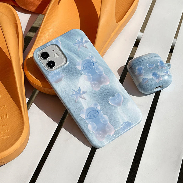 [THENINEMALL] 패턴 화이트 샌드 AirPods Hard Case