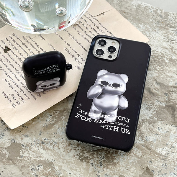 [THENINEMALL] 실버 구미 AirPods Hard Case