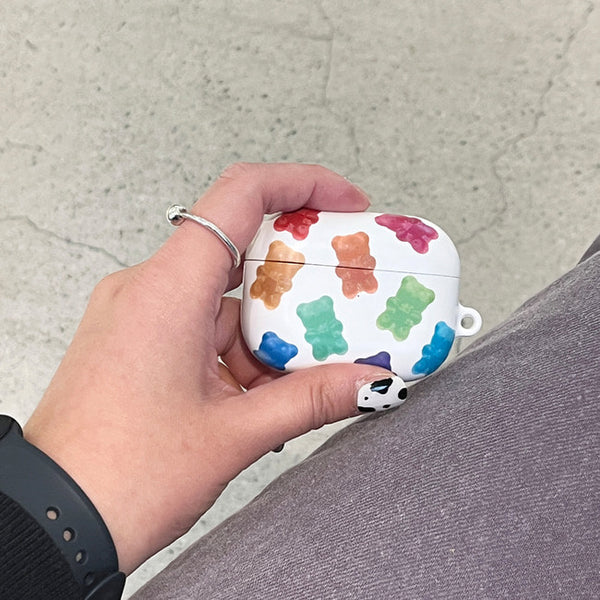 [THENINEMALL] 패턴 젤리구미 AirPods Hard Case