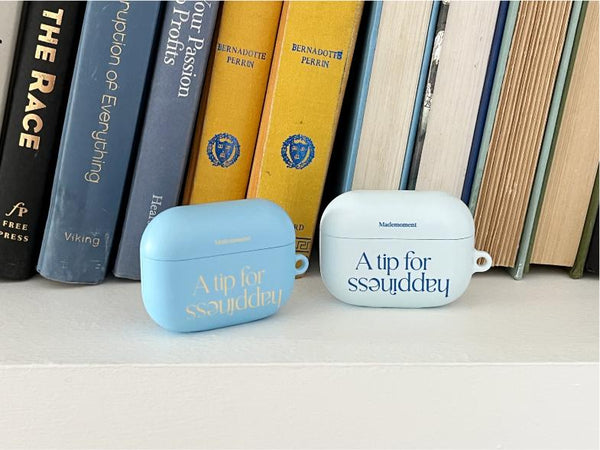 [Mademoment] 해피니스 레터링 디자인 Airpods Case