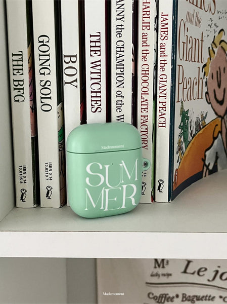 [Mademoment] Summer Mood Lettering Design Airpods Case