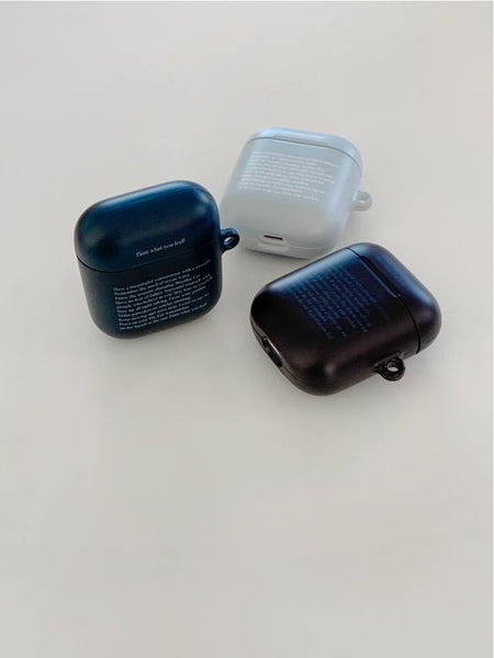 [Mademoment] 블루페인트 레터링 디자인 Airpods Case