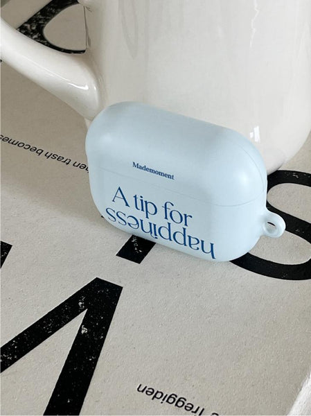 [Mademoment] 해피니스 레터링 디자인 Airpods Case