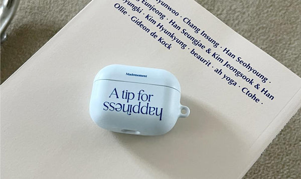 [Mademoment] 해피니스 레터링 디자인 Airpods Case