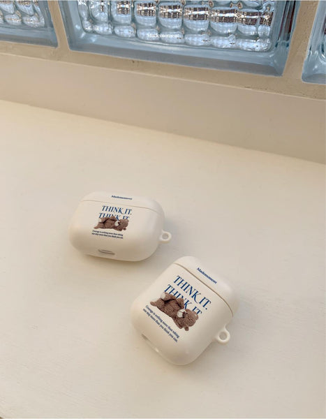 [Mademoment] 띵크 잇 레터링 디자인 Airpods Case