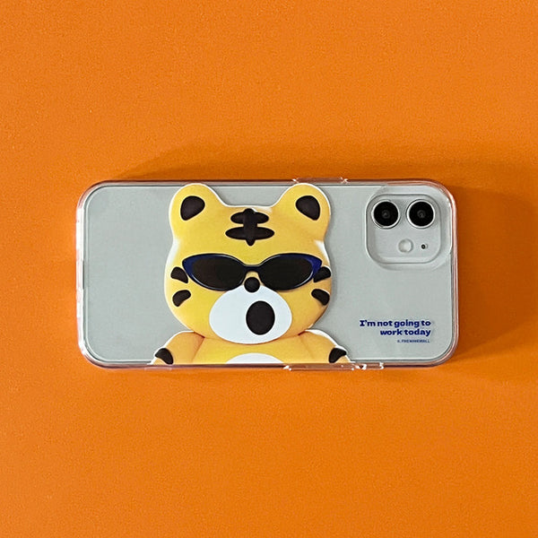 [THENINEMALL] Hey Tiger Holiday Clear Phone Case (3 types)