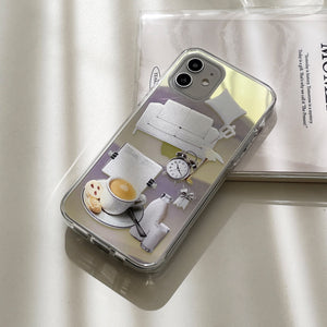 [Mademoment] Home Sticker 디자인 Glossy Mirror Phone Case