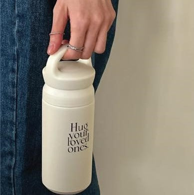 [Mademoment] Hug Love Handle Stainless Steel Tumbler 410ml