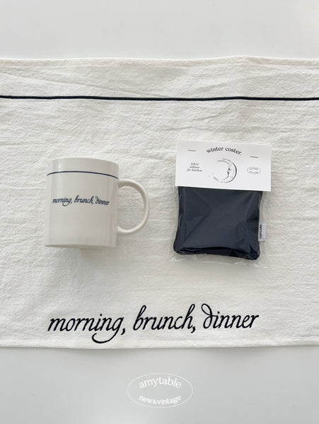 [amytable] Morning, Brunch, Dinner Fabric Mat