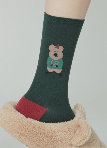 [Dinotaeng] Quokka Trio :: Hatty Single Socks