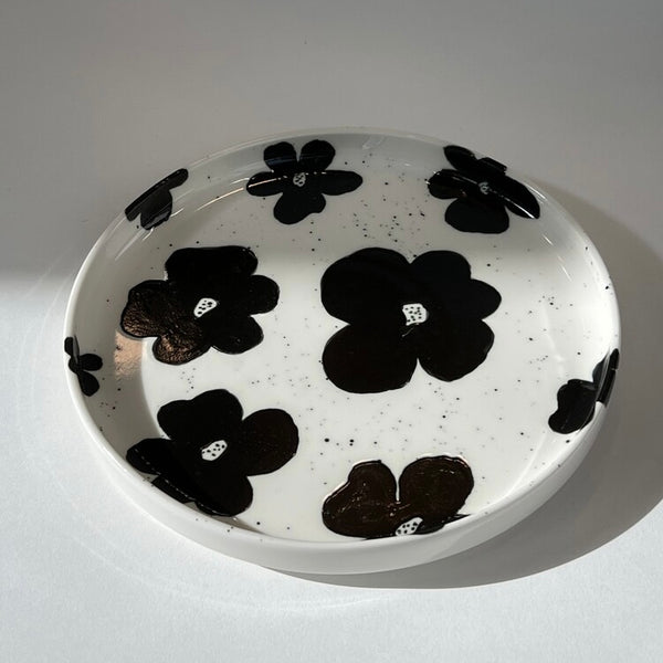 [Mellowpottery] Black Flower Plate/ Mug