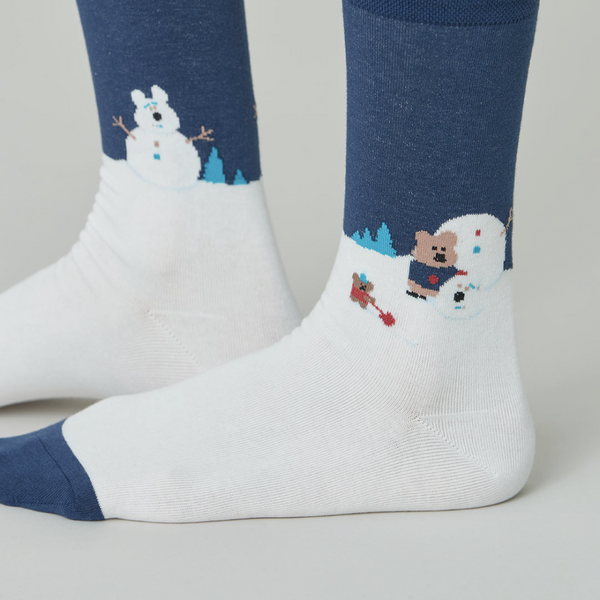 [Dinotaeng] Snowman! Single Socks