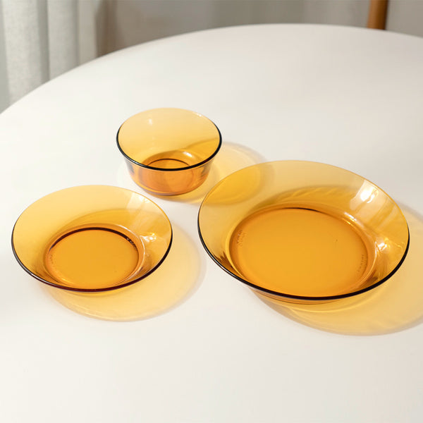 [COUVERT] Duralex Amber Plate and Bowl