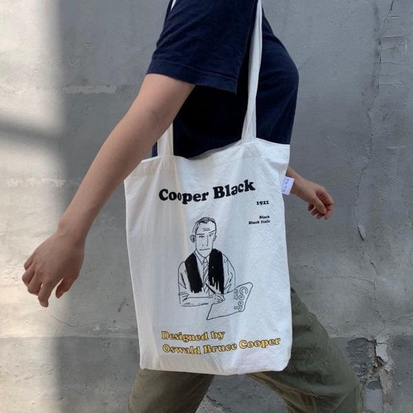 [On Your Mind] Cooper Black Cotton Bag