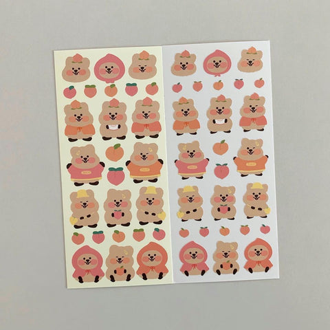 [YOUNG FOREST] Peach Baby Quokka Sticker