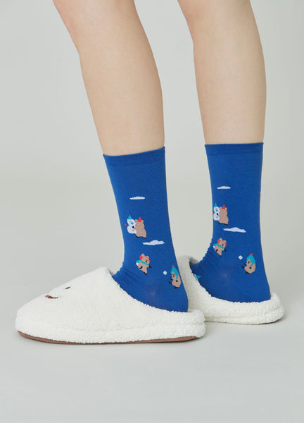 [Dinotaeng] Marshville Snow Fight Single Socks NV