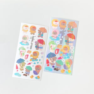 [moominzy] Rainy Day Sticker (Aurora Coating)