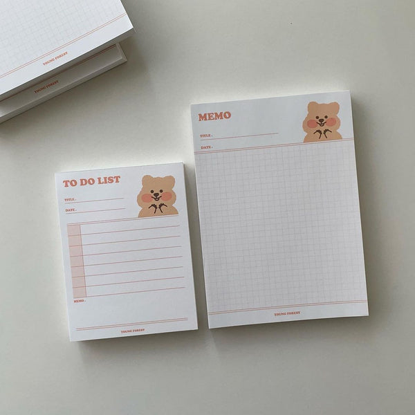 [YOUNG FOREST] Baby Quokka To Do List Memopad